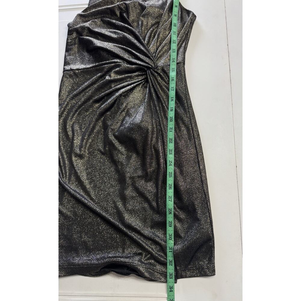 ASTR The Label Revolve Gold Metallic Glitter Side Twist Bodycon Mini Dress Sz M - Picture 6 of 6